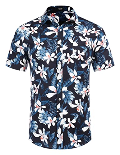 COOFANDY Mens Hawaiian Shirts Short Sleeve