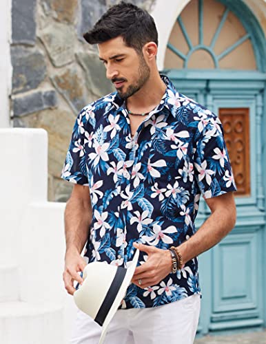 COOFANDY Mens Hawaiian Shirts Short Sleeve