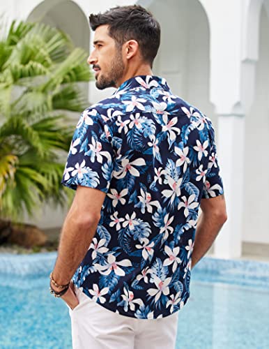 COOFANDY Mens Hawaiian Shirts Short Sleeve