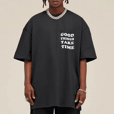 Vintage Graphic Tees for Men Oversized Floral Letter