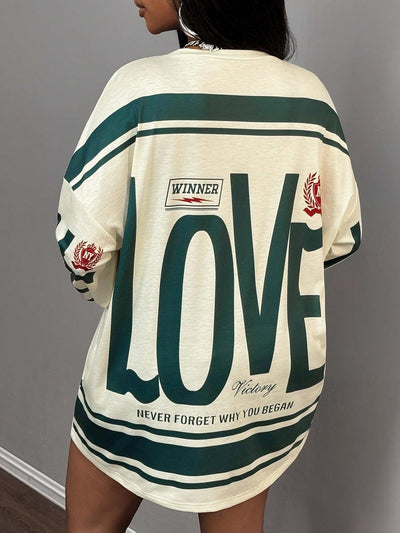 SOLY HUX Women's Retro Oversized T-Shirt