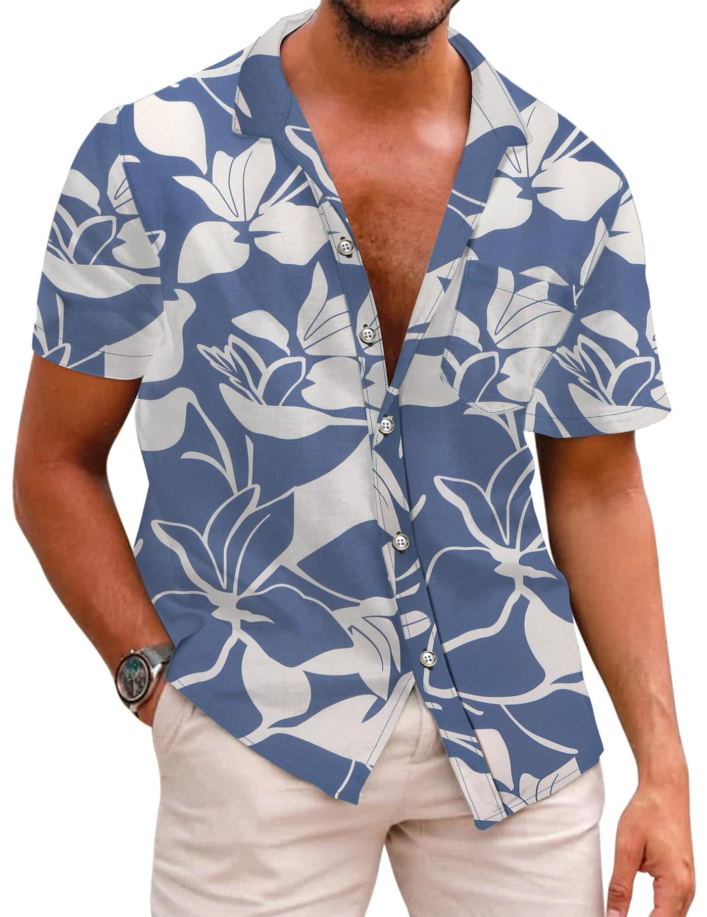 COOFANDY Mens Hawaiian Shirts Short Sleeve