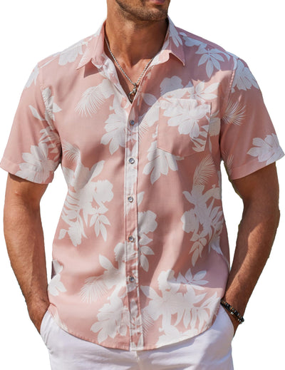 COOFANDY Mens Hawaiian Shirts Short Sleeve