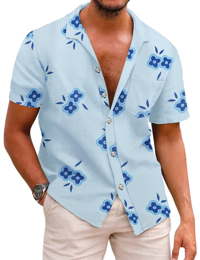 COOFANDY Mens Hawaiian Shirts Short Sleeve