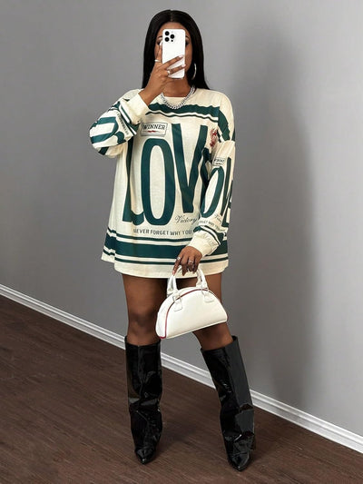 SOLY HUX Women's Retro Oversized T-Shirt