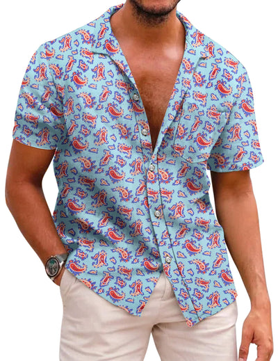 COOFANDY Mens Hawaiian Shirts Short Sleeve