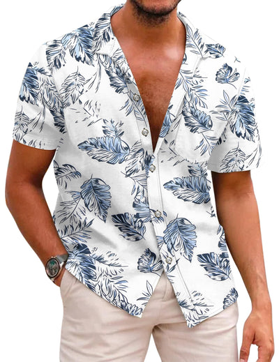 COOFANDY Mens Hawaiian Shirts Short Sleeve