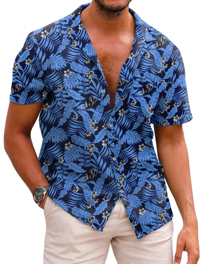 COOFANDY Mens Hawaiian Shirts Short Sleeve