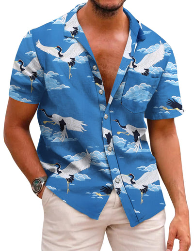 COOFANDY Mens Hawaiian Shirts Short Sleeve