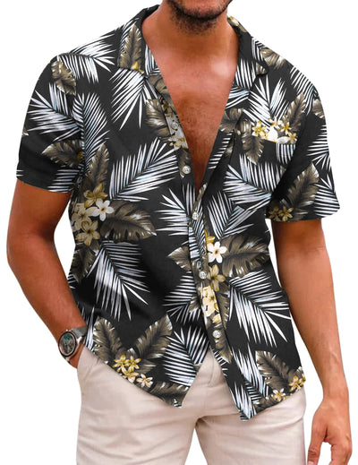 COOFANDY Mens Hawaiian Shirts Short Sleeve