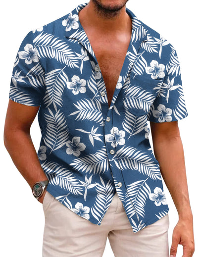 COOFANDY Mens Hawaiian Shirts Short Sleeve