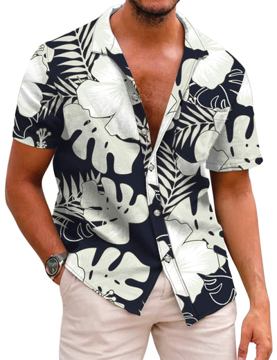 COOFANDY Mens Hawaiian Shirts Short Sleeve