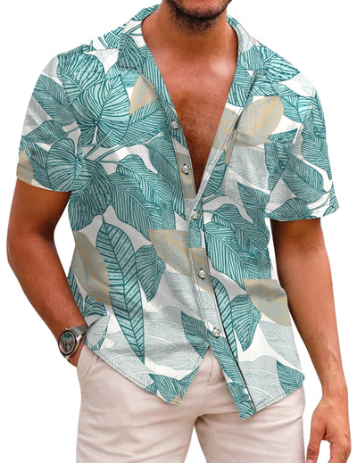 COOFANDY Mens Hawaiian Shirts Short Sleeve