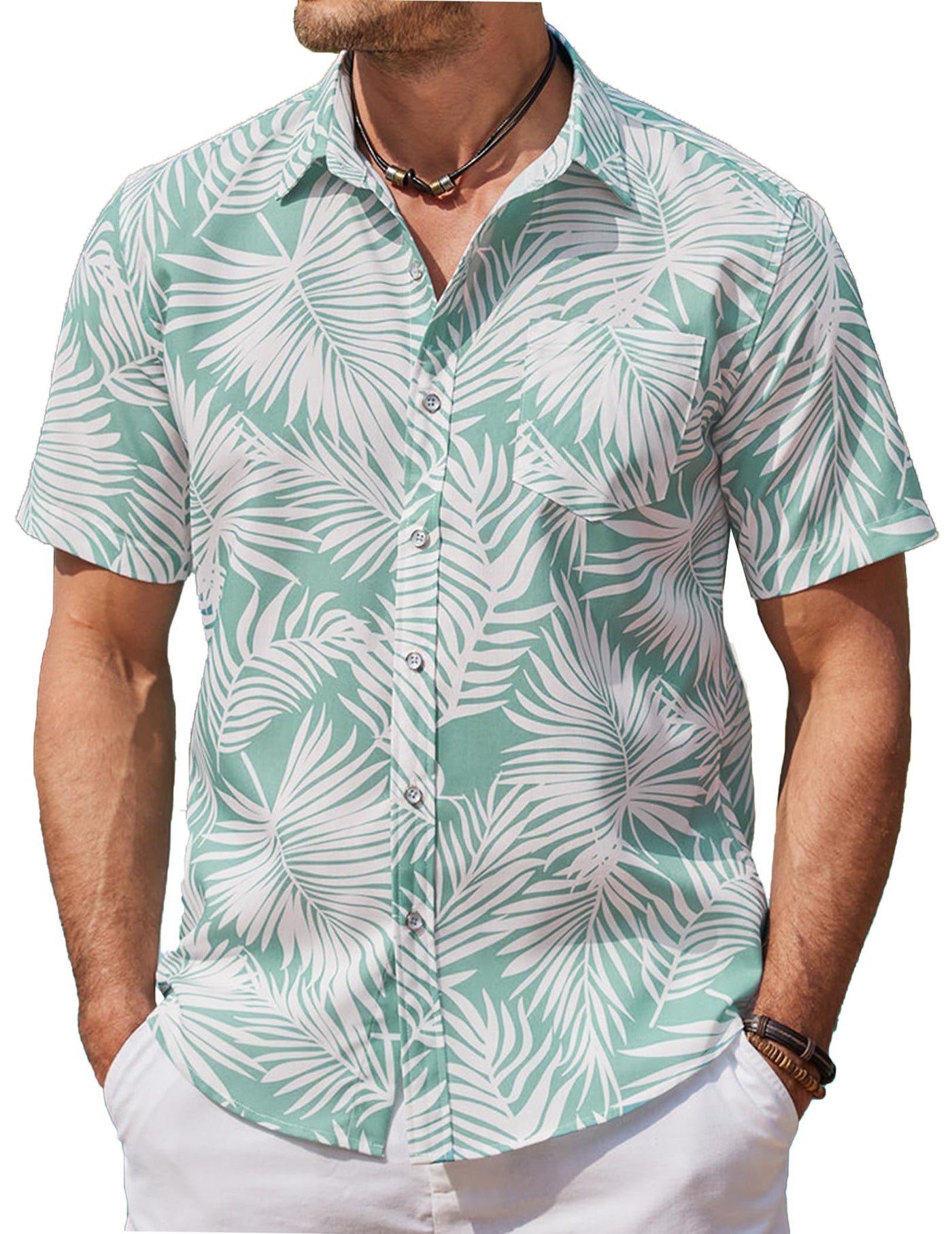 COOFANDY Mens Hawaiian Shirts Short Sleeve