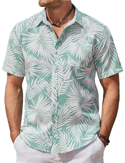 COOFANDY Mens Hawaiian Shirts Short Sleeve