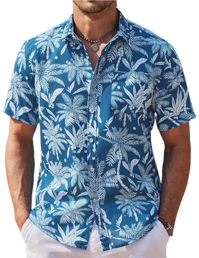 COOFANDY Mens Hawaiian Shirts Short Sleeve