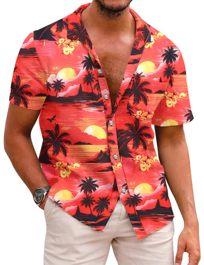 COOFANDY Mens Hawaiian Shirts Short Sleeve