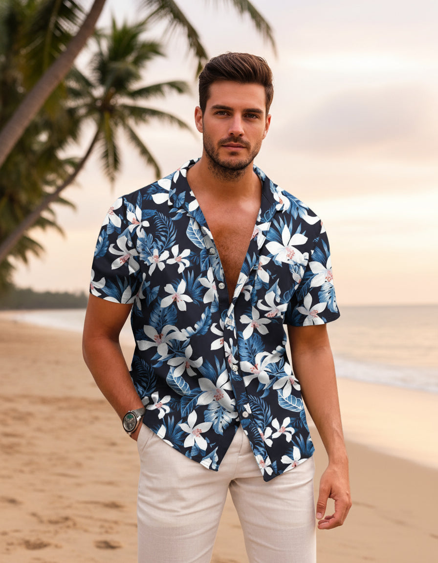 COOFANDY Mens Hawaiian Shirts Short Sleeve