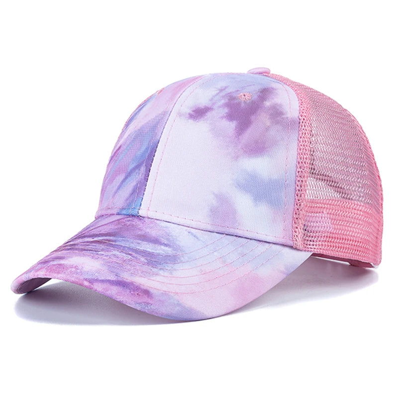 New Fashion Women Tie Dye Cap Multicolor