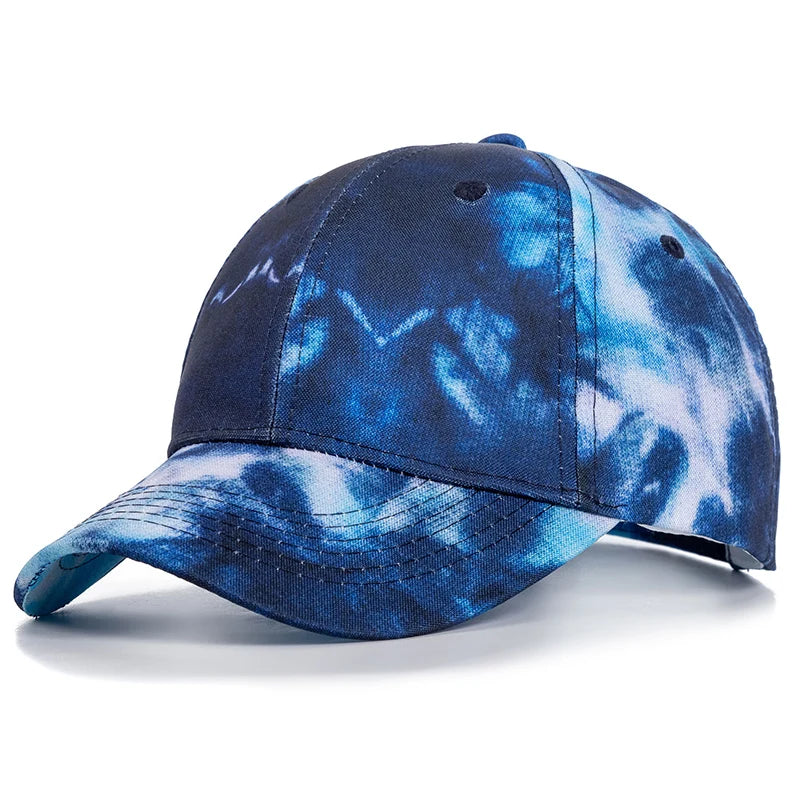 New Fashion Women Tie Dye Cap Multicolor