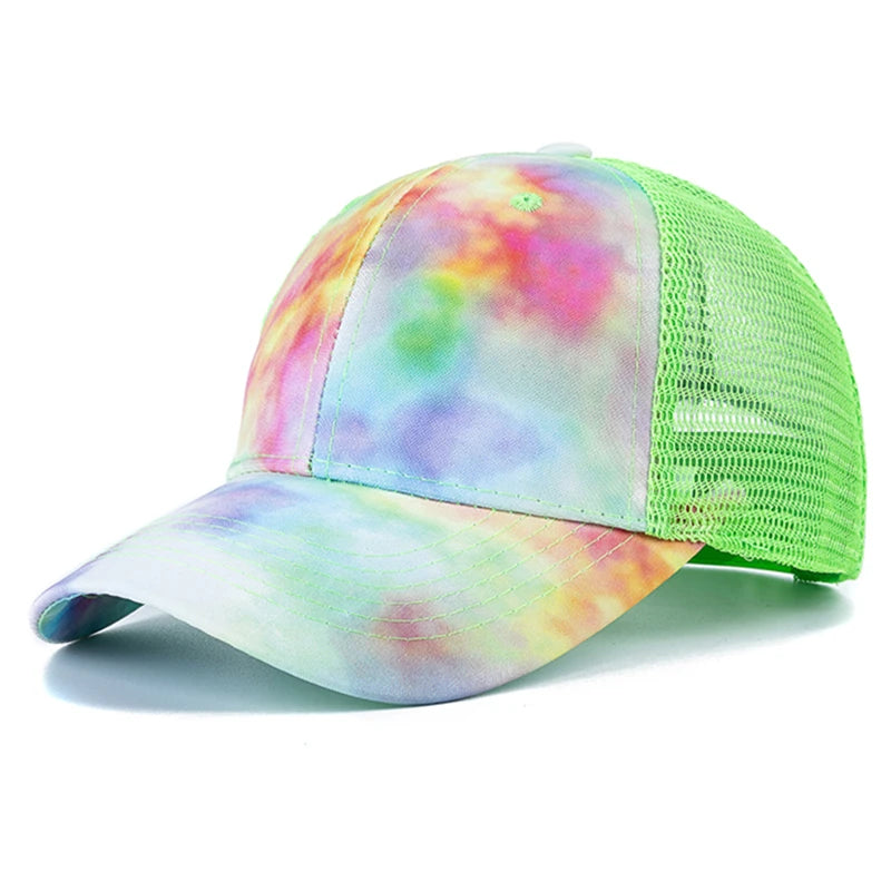 New Fashion Women Tie Dye Cap Multicolor