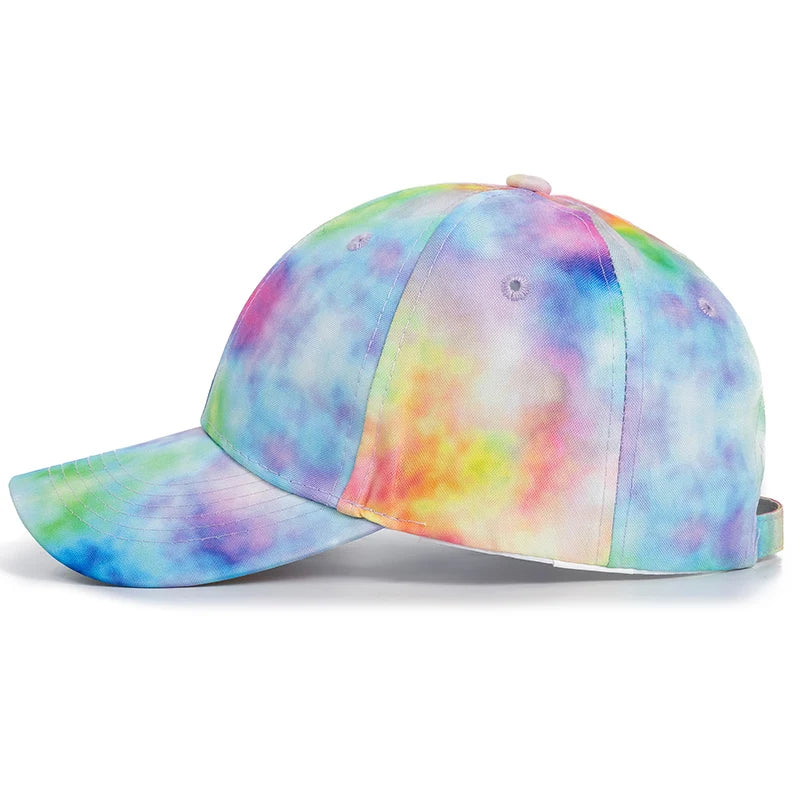 New Fashion Women Tie Dye Cap Multicolor