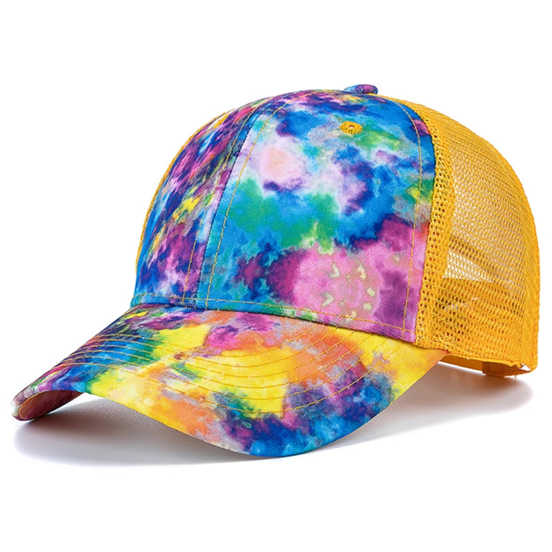 New Fashion Women Tie Dye Cap Multicolor