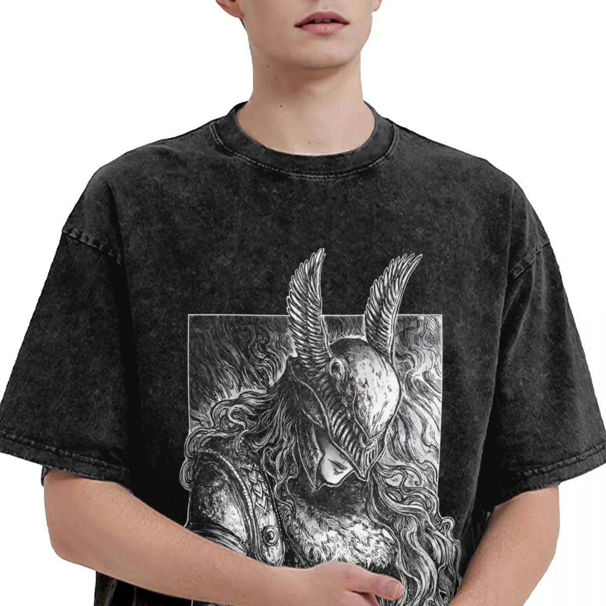 Elder T Shirts Hip Hop Washed 100 Cotton Harajuku T-Shirts