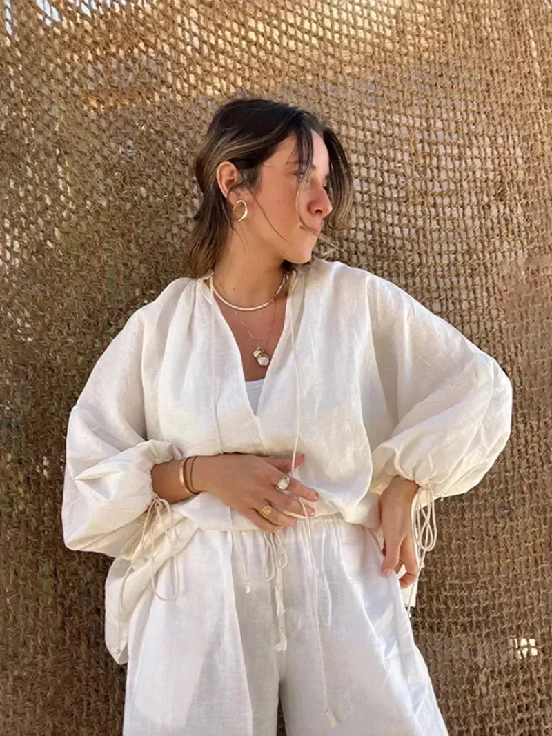  Women'S Soft Cotton Linen 