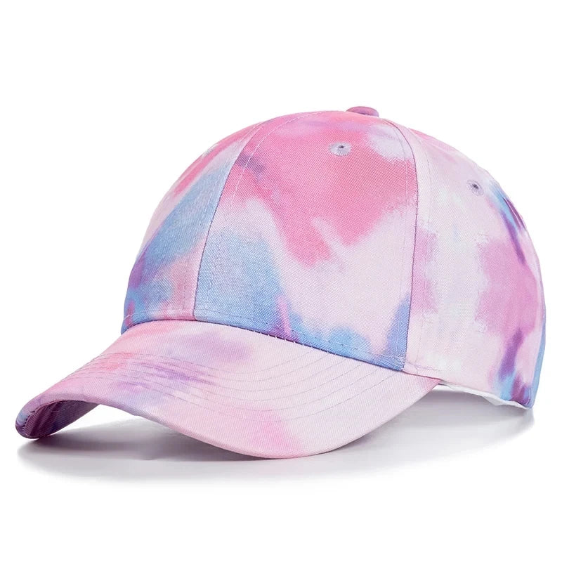 New Fashion Women Tie Dye Cap Multicolor